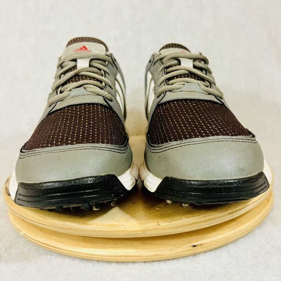 Adidas Tech Response 4.0 Golf Shoes Spiked Men's Size 9.5 Q47083 Gray Brown - Picture 3 of 6